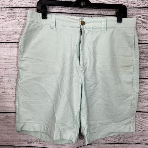 J. Crew Mint Green Preppy Chino Shorts, Size 33 - Picture 1 of 2